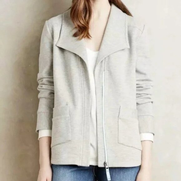 Anthropologie Saturday Sunday Grey Zip-Up Jacket s - Picture 1 of 10